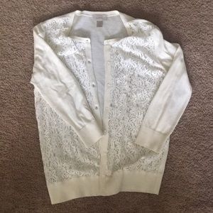 Cream cardigan sweater